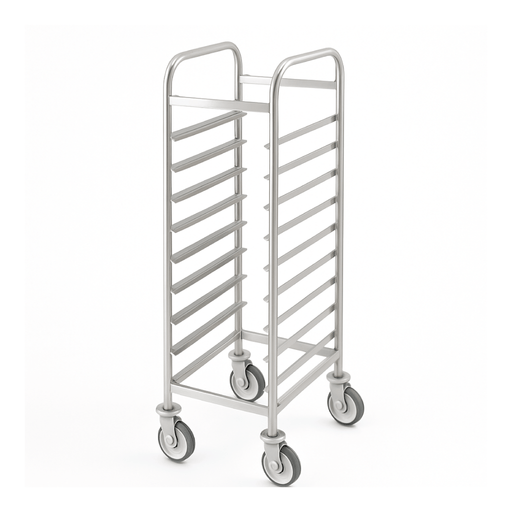(brand) 1470EN - S/S Trolley 10 Trays - Al Ahlia Hotel Supplies Co.