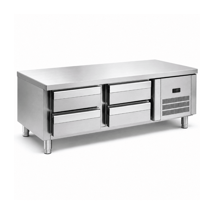 Empero EMP.160.70.01 - S - S/S Low Boy Refrigerated Counter 4 Drawers -  - Empero