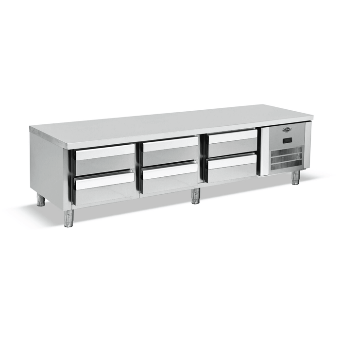 Empero EMP.200.70.01 - S - S/S Low Boy Refrigerated Counter 6 Drawers -  - Empero