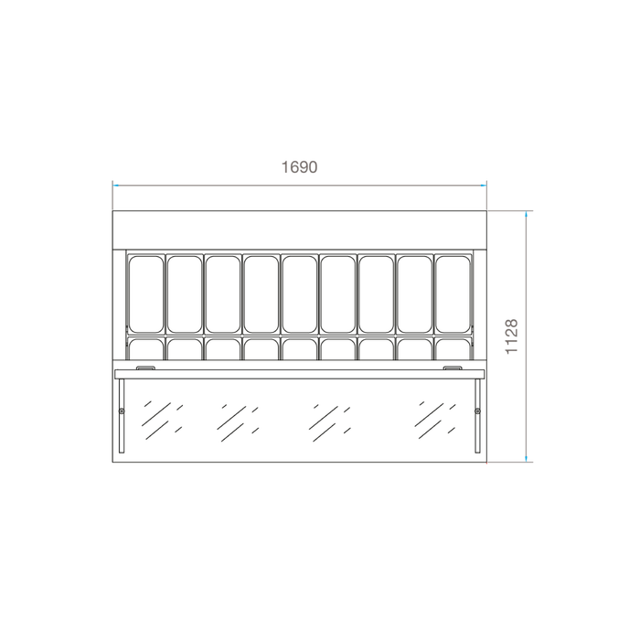 Frigomeccanica TWIN 18 - Ice Cream Showcase 18 Flavours - Frigomeccanica