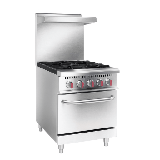 Gastron HFSO - 24 - 4 Burner Gas Range with Oven -  - Gastron