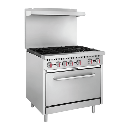Gastron HFSO - 36 - 6 Burner Gas Range with Oven -  - Gastron