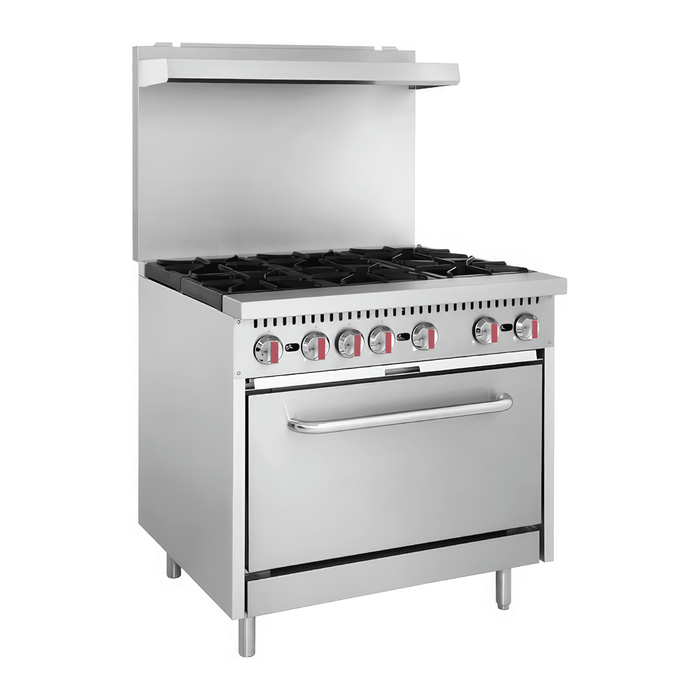 Gastron HFSO - 36 - 6 Burner Gas Range with Oven -  - Gastron