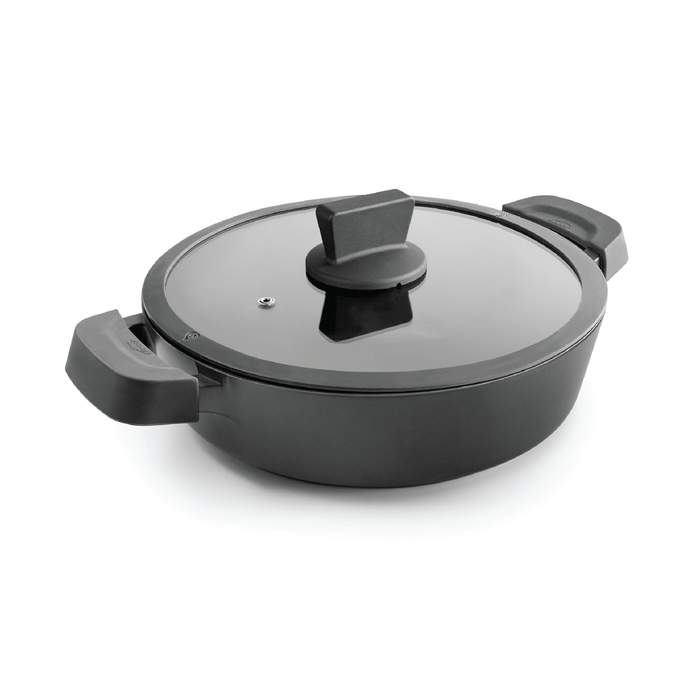 Lacor 27736 - Titanium Cast Aluminum Round Dish with Lid - Lacor