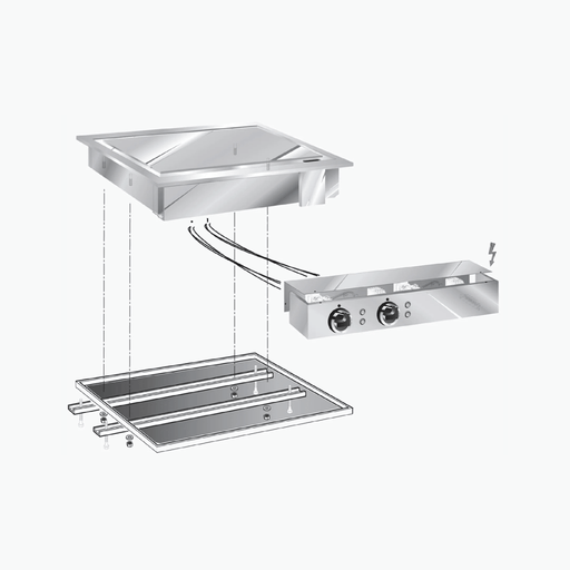 Mareno FTE60DB - Drop - In Electric Fry - top with Smooth Sloping Hotplate - Mareno