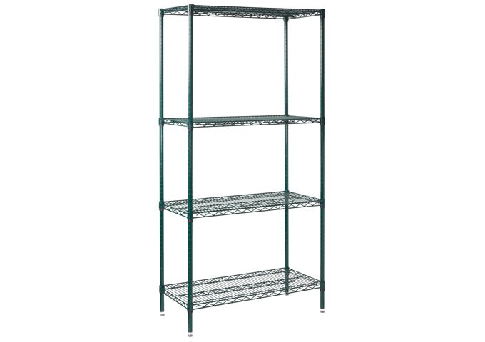 REDDHOTT 3618E - 4 Tier Epoxy Shelving - Green - 91 cm