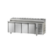 Tecnodom TF04MIDGNSK - 4 Doors Stainless Steel GN 1/1 Refrigerated Snack Counter -  - Tecnodom