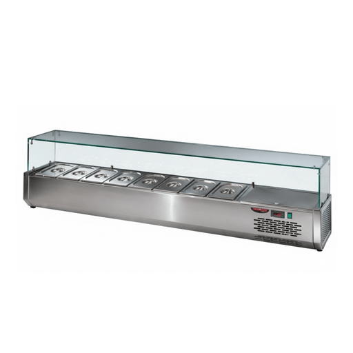 TECNODOM VR4190VD - Refrigerated Display for Pizza Ingredients 8 x GN 1/4 - DOM - VR4190VD - Tecnodom