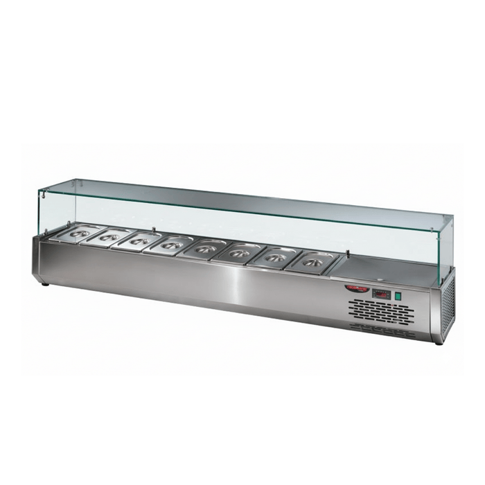 TECNODOM VR4190VD - Refrigerated Display for Pizza Ingredients 8 x GN 1/4 - DOM - VR4190VD - Tecnodom