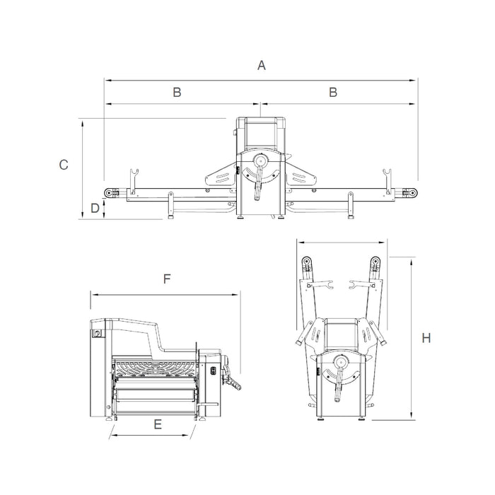 TeknoStamap EASY 510 - Bench Dough Sheeter 500x1000 mm - Tekno Stamap