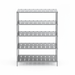 Yuksel 61/122/183 - S/S Perforated Shelving Unit 5 Tiers -  - Other Brands