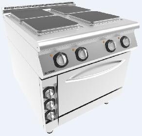 INOKSAN 9KE23 - 4 Hot Plate Electric Top Range with Oven - INOKSAN