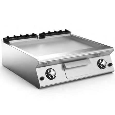 MARENO NFT78GL - Gas Fry-Top with Two Smooth Sloping Hotplate - MAR-CR0598450 - Mareno