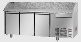 TECNODOM PZ03EKOC1 - Refrigerated Pizza Counter 3 Doors with One Drawer - DOM-PZ03EKOC1 - Tecnodom