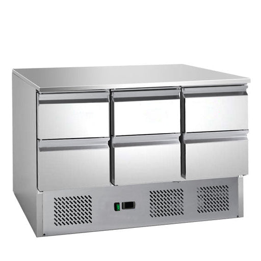 TECNODOM SL03NXD - Saladette Refrigerated Counter - 6 Drawers - DOM-SL03NXD - Tecnodom